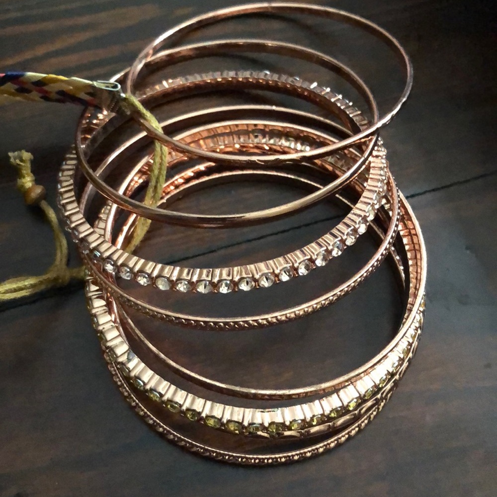 Rose gold bangles